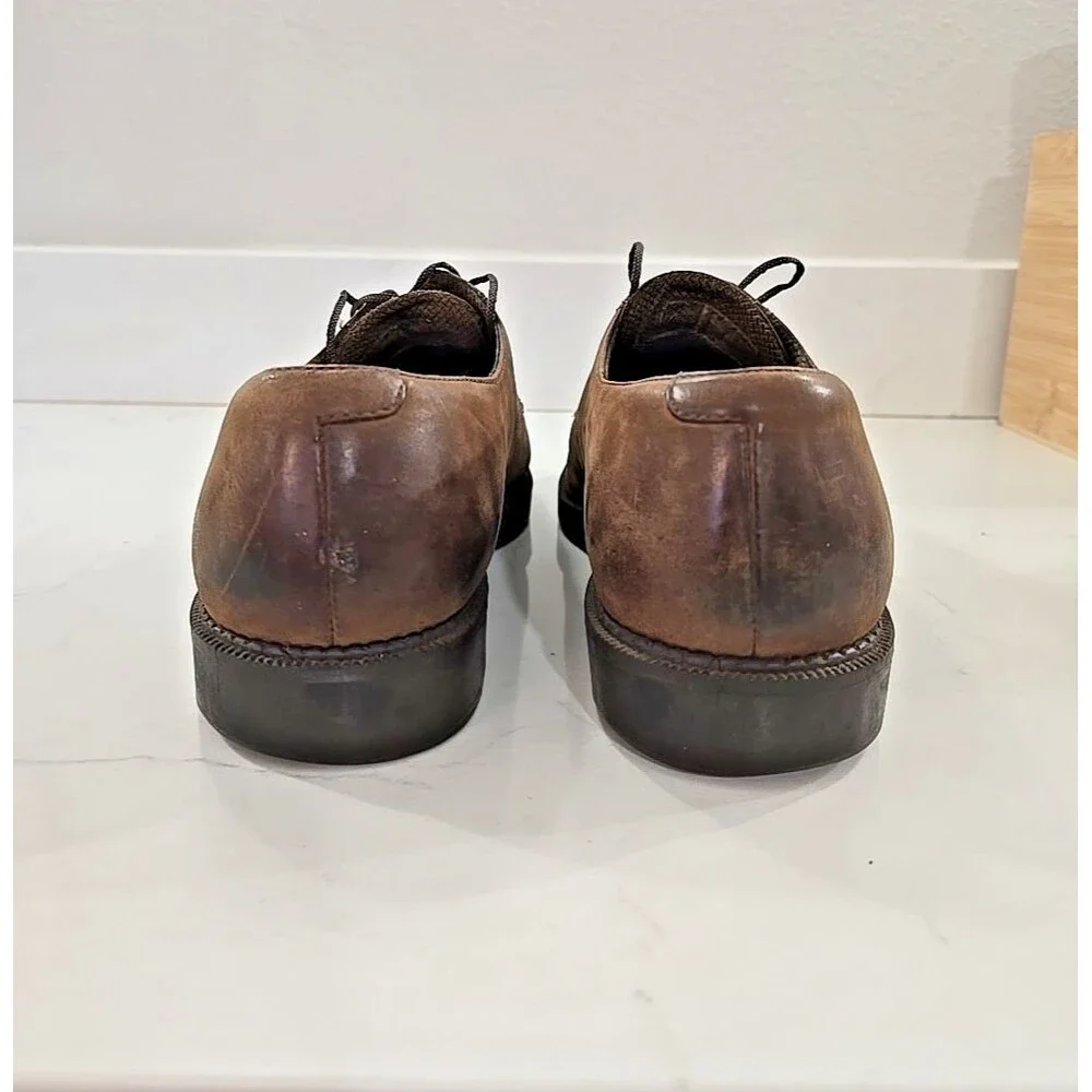 Dockers Brown Leather Suede Oxford Lace Up Shoe Mens Sz 10w Wide Comfort 90-2001